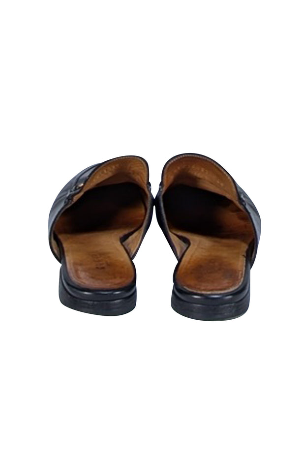 Gucci - Black Leather Mule Loafers Sz 7 - Current Boutique