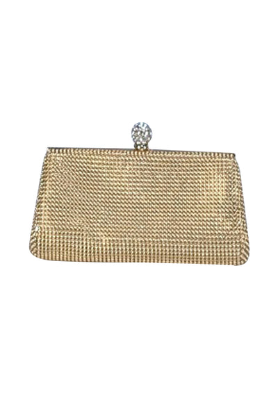 Whiting & Davis - Gold Chain Metal Mini Bag - Current Boutique