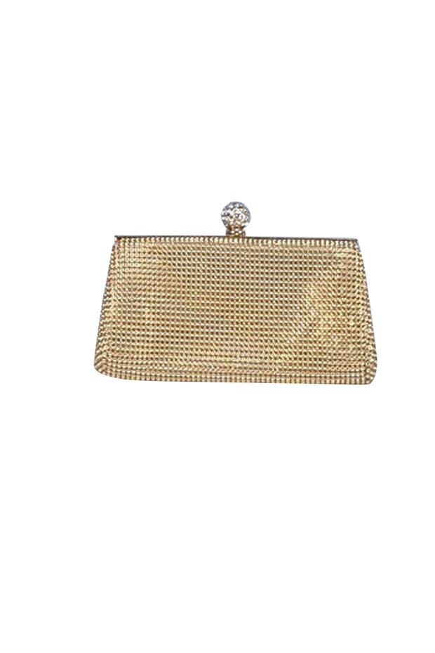 Whiting & Davis - Gold Chain Metal Mini Bag - Current Boutique