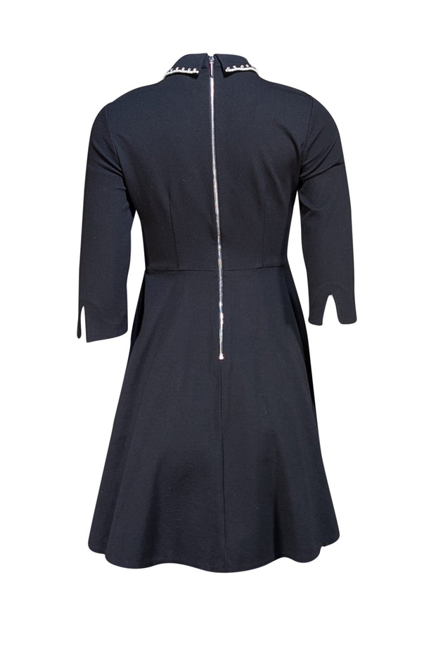 Kate Spade - Black w/ Embellished Collar Mini Dress Sz XS - Current Boutique