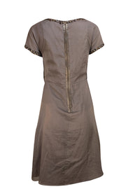 Marni - Taupe Beaded & Embroidered "Kimberley" Dress Sz 4