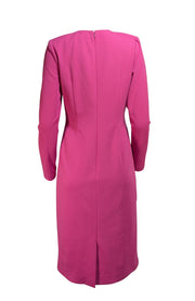 Badgley Mischka - Magenta Deep V Cocktail Dress Sz 10
