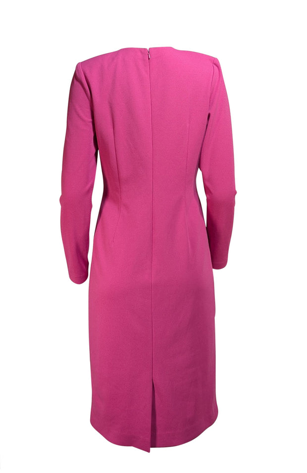 Badgley Mischka - Magenta Deep V Cocktail Dress Sz 10