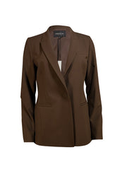Lafayette 148 - Brown Single Button Front Blazer Sz 10 - Current Boutique