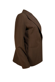 Lafayette 148 - Brown Single Button Front Blazer Sz 10 - Current Boutique