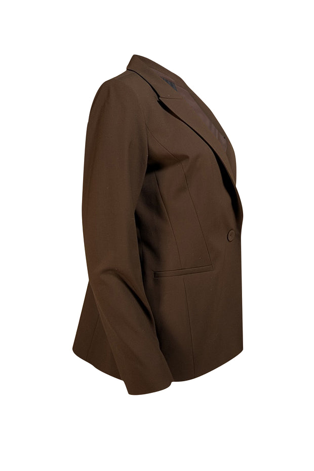 Lafayette 148 - Brown Single Button Front Blazer Sz 10 - Current Boutique