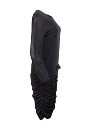 Alexia Admor - Black Knit Ruched Mini "Raina" Dress Sz XL - Current Boutique