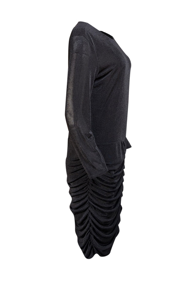 Alexia Admor - Black Knit Ruched Mini "Raina" Dress Sz XL - Current Boutique
