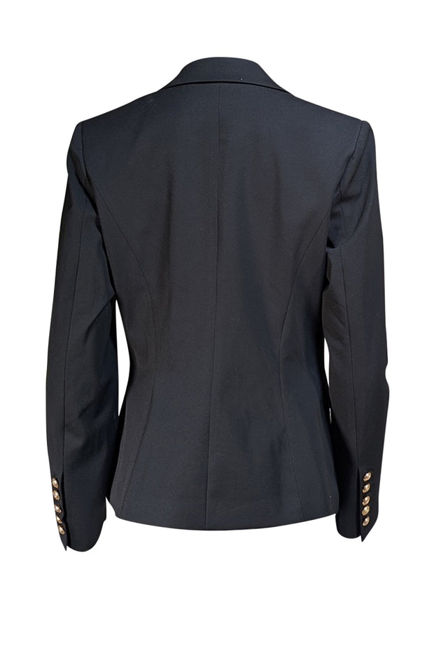 Lilysilk - Black w/Gold Double Breasted Button Blazer Sz 12