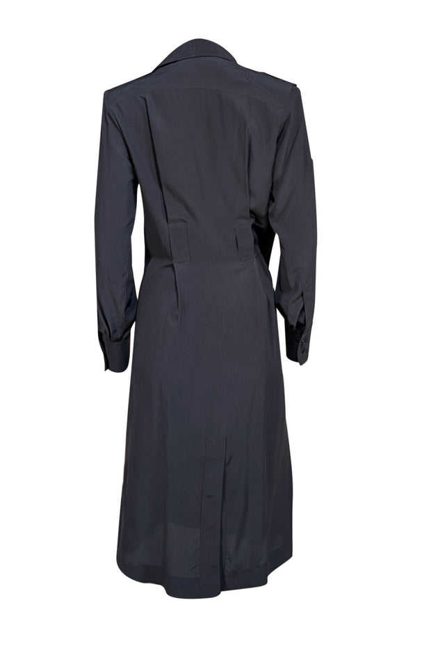 Tom Ford - Black Silk Mini Shirt Dress Sz 6 - Current Boutique