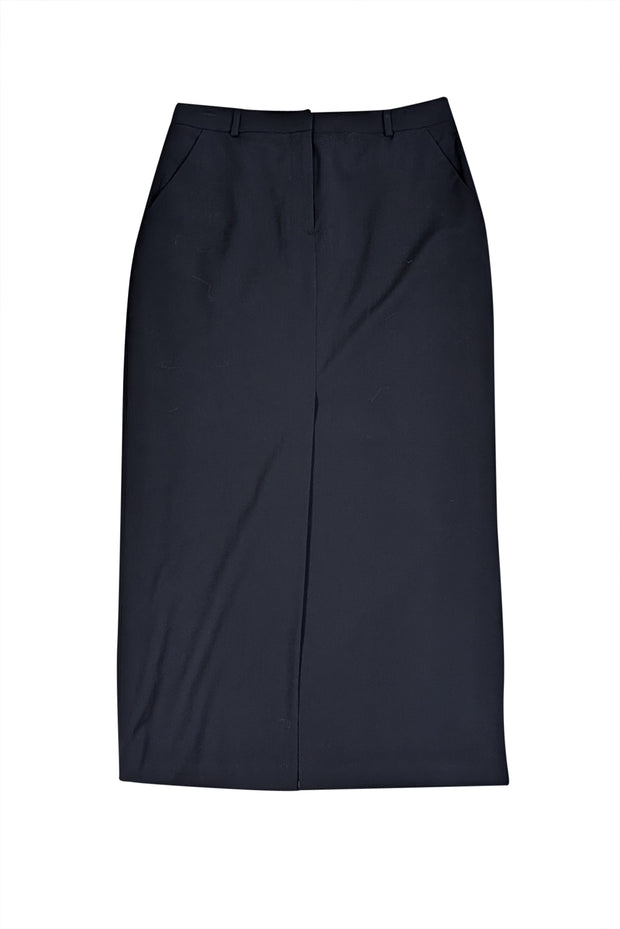 Veronica Beard - Black Maxi Slit Front Skirt Sz 10 - Current Boutique