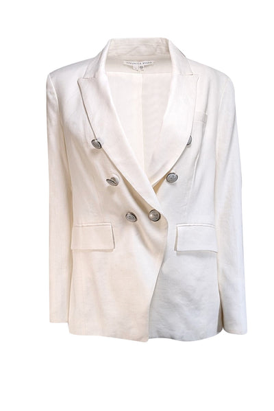 Veronica Beard - Off-White Linen Blend Blazer Sz 12 - Current Boutique