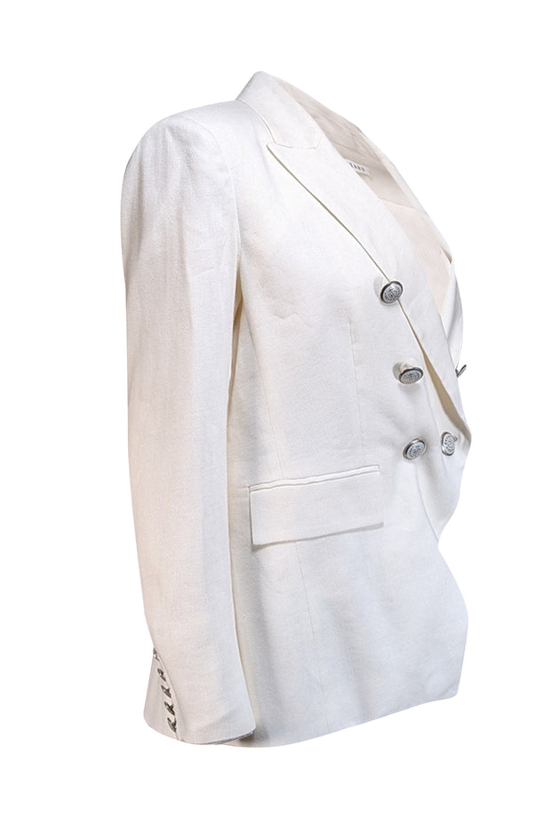 Veronica Beard - Off-White Linen Blend Blazer Sz 12 - Current Boutique