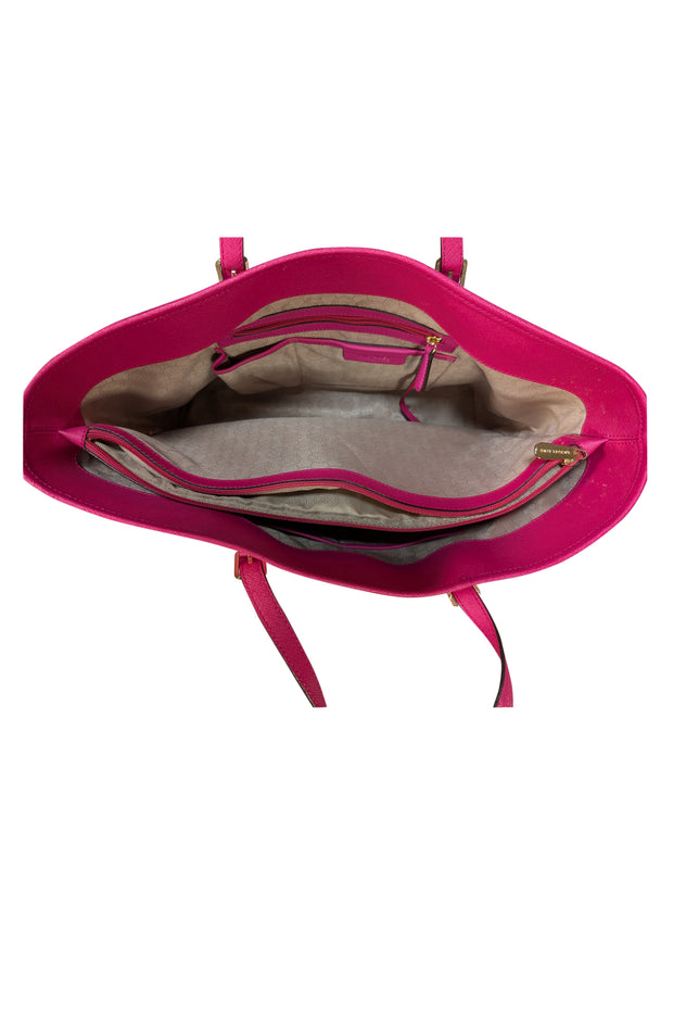 Michael Kors - Hot Pink Saffiano Leather Large Tote - Current Boutique
