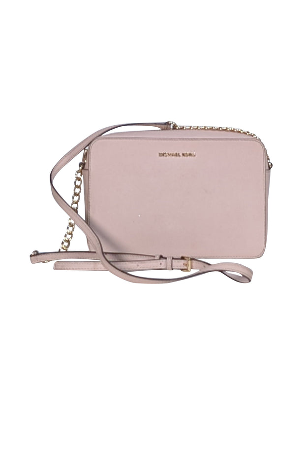 Michael Kors - Blush Pink Saffiano Leather Crossbody Bag - Current Boutique