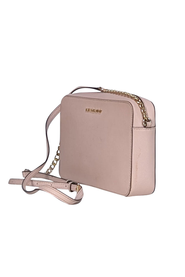 Michael Kors - Blush Pink Saffiano Leather Crossbody Bag - Current Boutique