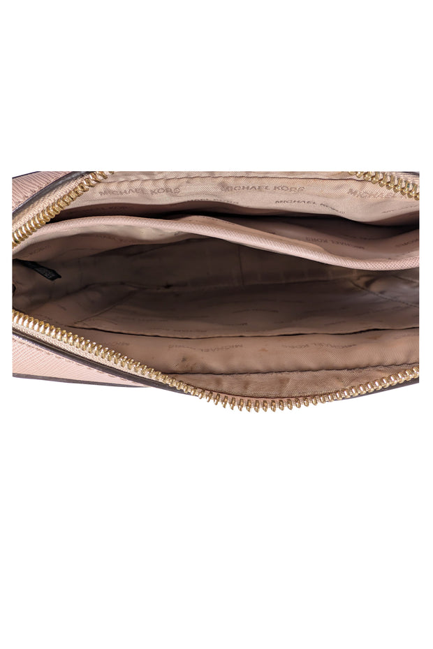 Michael Kors - Blush Pink Saffiano Leather Crossbody Bag - Current Boutique