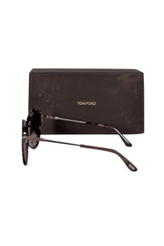 Tom Ford - Brown Tortoise Sunglasses w/ Iridescent Lenses - Current Boutique
