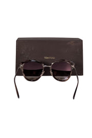 Tom Ford - Brown Tortoise Sunglasses w/ Iridescent Lenses - Current Boutique