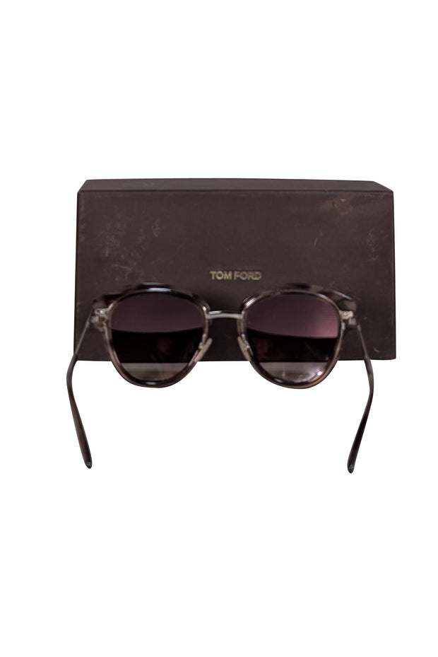 Tom Ford - Brown Tortoise Sunglasses w/ Iridescent Lenses - Current Boutique