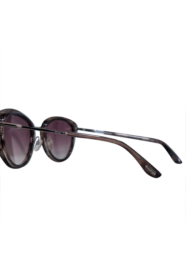 Tom Ford - Brown Tortoise Sunglasses w/ Iridescent Lenses - Current Boutique