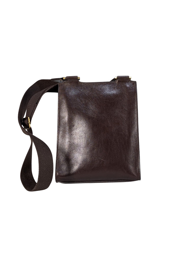 Mulberry - Brown Leather Messenger Crossbody Bag - Current Boutique