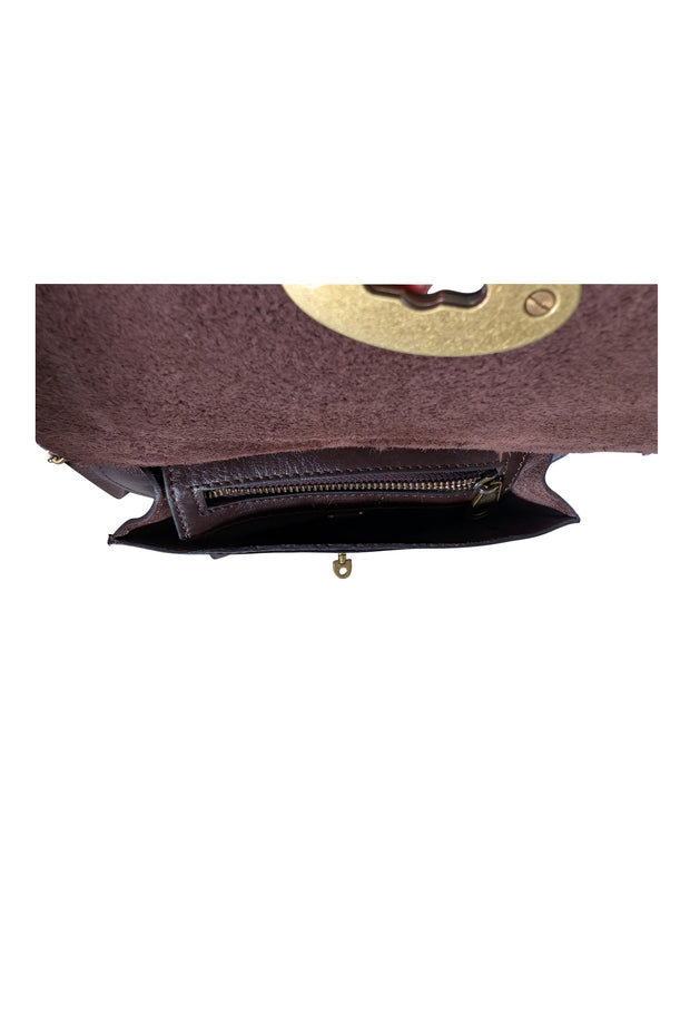 Mulberry - Brown Leather Messenger Crossbody Bag - Current Boutique