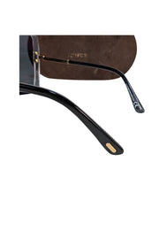Tom Ford - Black Large Sunglasses w/ Gold Details - Current Boutique