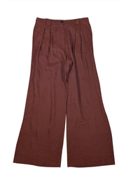 A.L.C. - Rust Brown Linen Blend Pants Sz 10 - Current Boutique