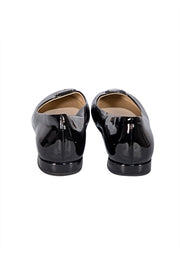 Prada - Black Patent Leather Logo Toe Flats Sz 8.5