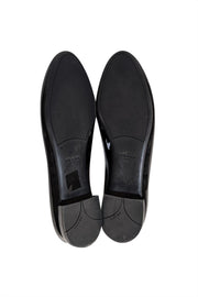 Prada - Black Patent Leather Logo Toe Flats Sz 8.5