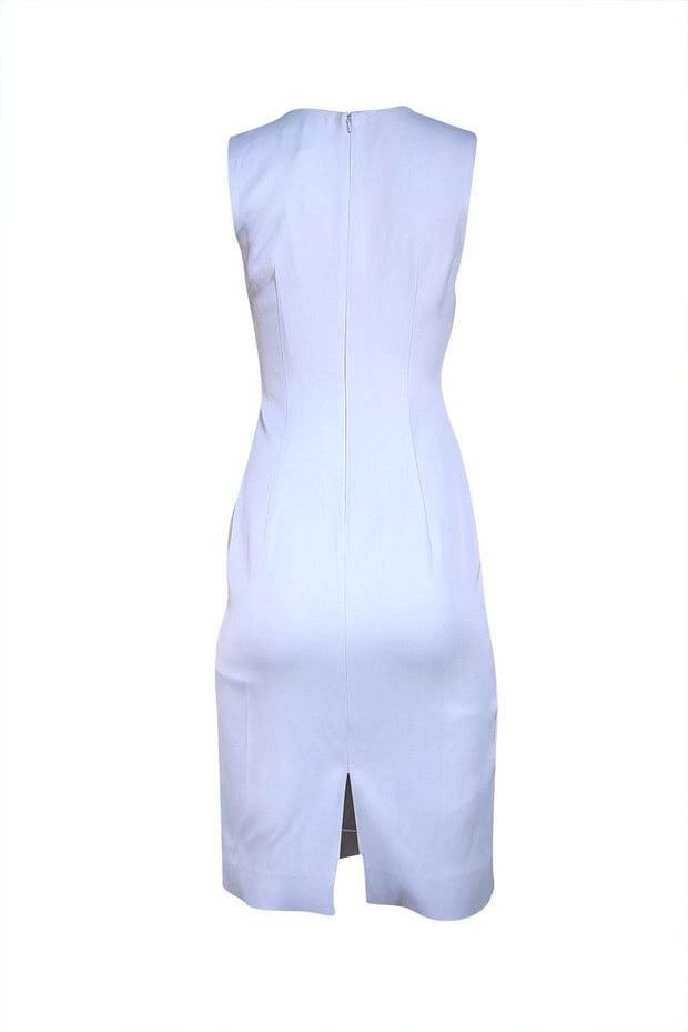 Reiss - Pale Blue Sleeveless Deep V-Neckline Dress Sz 2 - Current Boutique