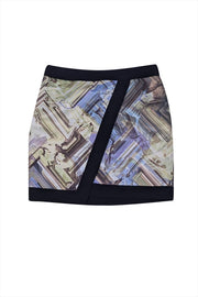 Ted Baker - Green, Blue, & Black Print Envelope Skirt Sz 8
