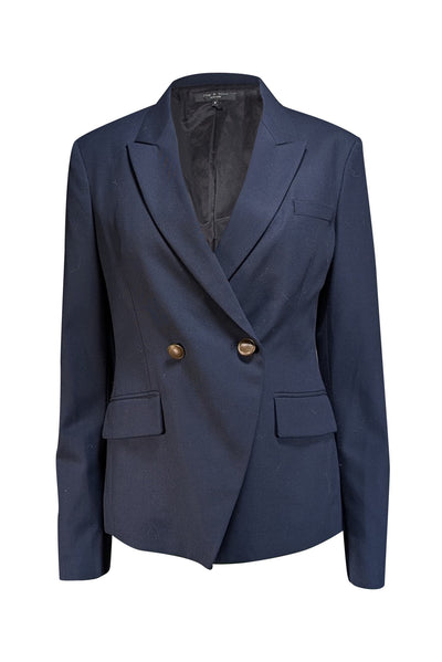 Rag & Bone - Navy Wool Blend Blazer Sz 8 - Current Boutique
