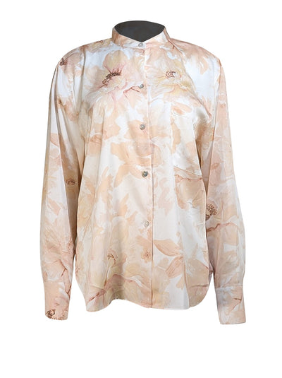Vince - Blush Pink Floral Button Down Blouse Sz L