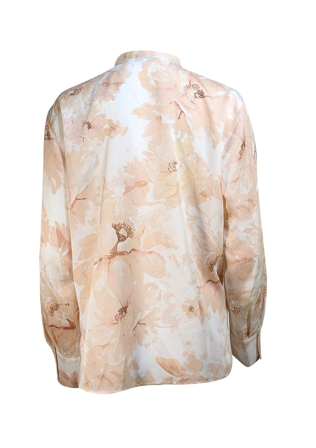 Vince - Blush Pink Floral Button Down Blouse Sz L