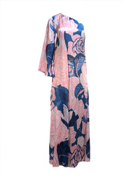 Figue - Blue, Pink, & White Floral Printed Maxi "Greta" Dress Sz 4