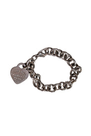 Tiffany & Co. - Sterling Silver Charm Bracelet w/ Heart Tag - Current Boutique