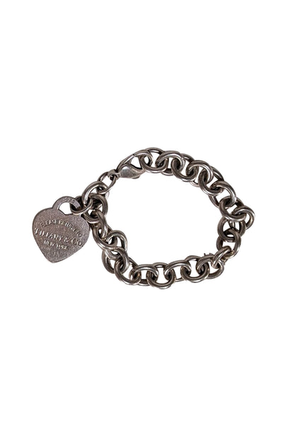 Tiffany & Co. - Sterling Silver Charm Bracelet w/ Heart Tag - Current Boutique