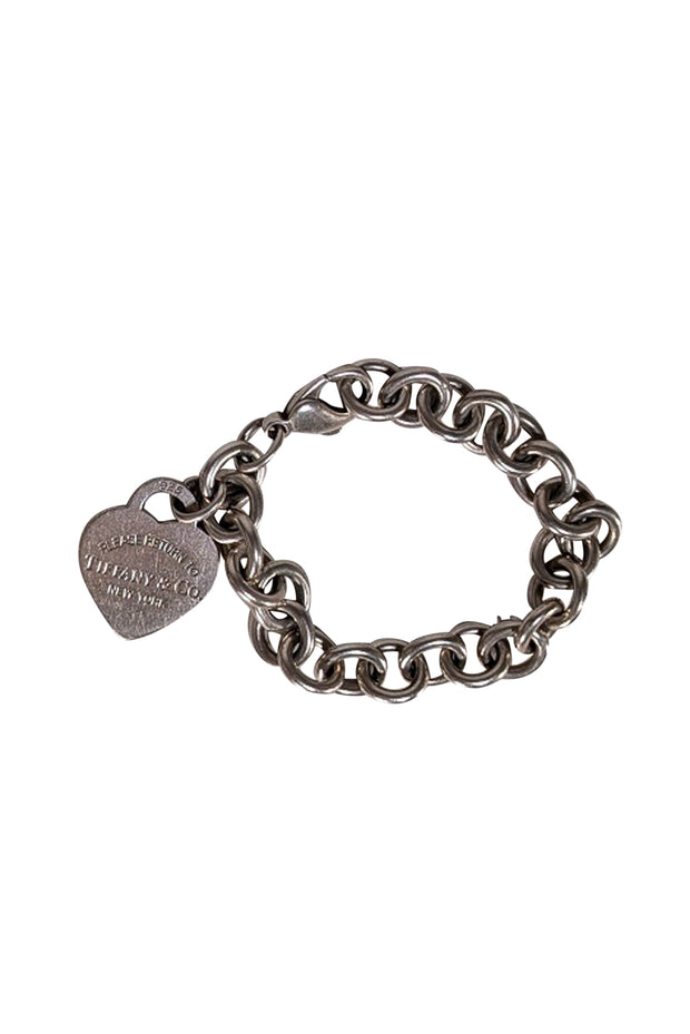 Tiffany & Co. - Sterling Silver Charm Bracelet w/ Heart Tag - Current Boutique