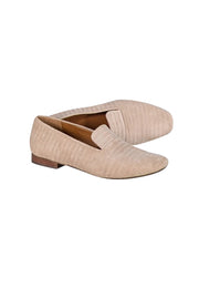 Coclico - Beige Suede Ribbed Flats Sz 9 - Current Boutique