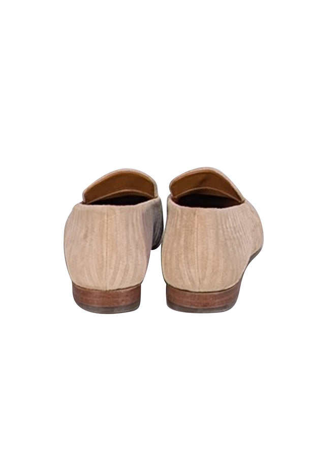 Coclico - Beige Suede Ribbed Flats Sz 9 - Current Boutique