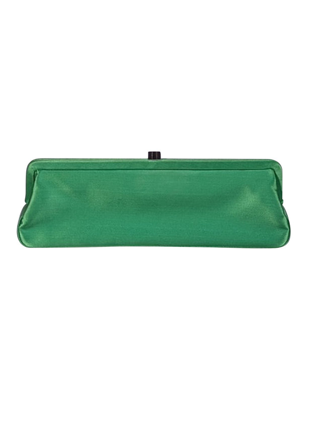 Lambertson Truex - Kelly Green Satin East West Clutch