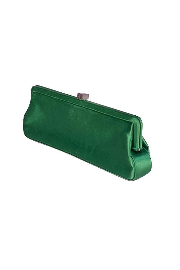 Lambertson Truex - Kelly Green Satin East West Clutch