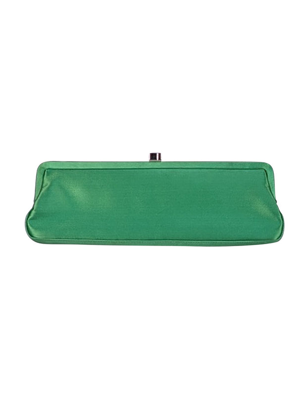 Lambertson Truex - Kelly Green Satin East West Clutch