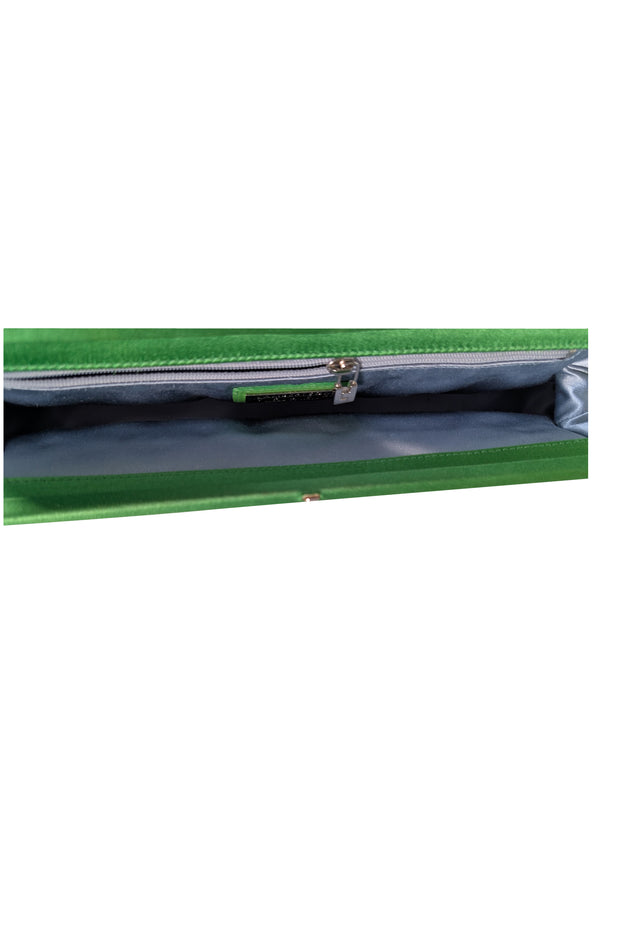 Lambertson Truex - Kelly Green Satin East West Clutch