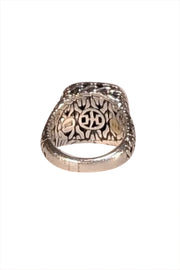 John Hardy - Sterling Silver Braided Ring w/ 22k Gold Center Sz 7 - Current Boutique