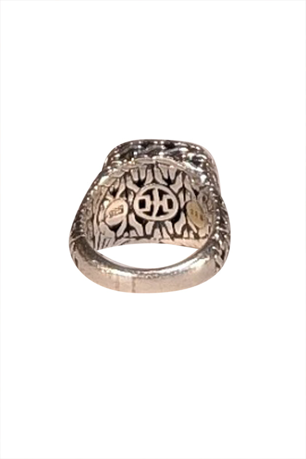 John Hardy - Sterling Silver Braided Ring w/ 22k Gold Center Sz 7 - Current Boutique