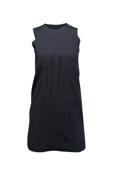 Chanel - Black Knit Sleeveless Dress Sz 0 - Current Boutique