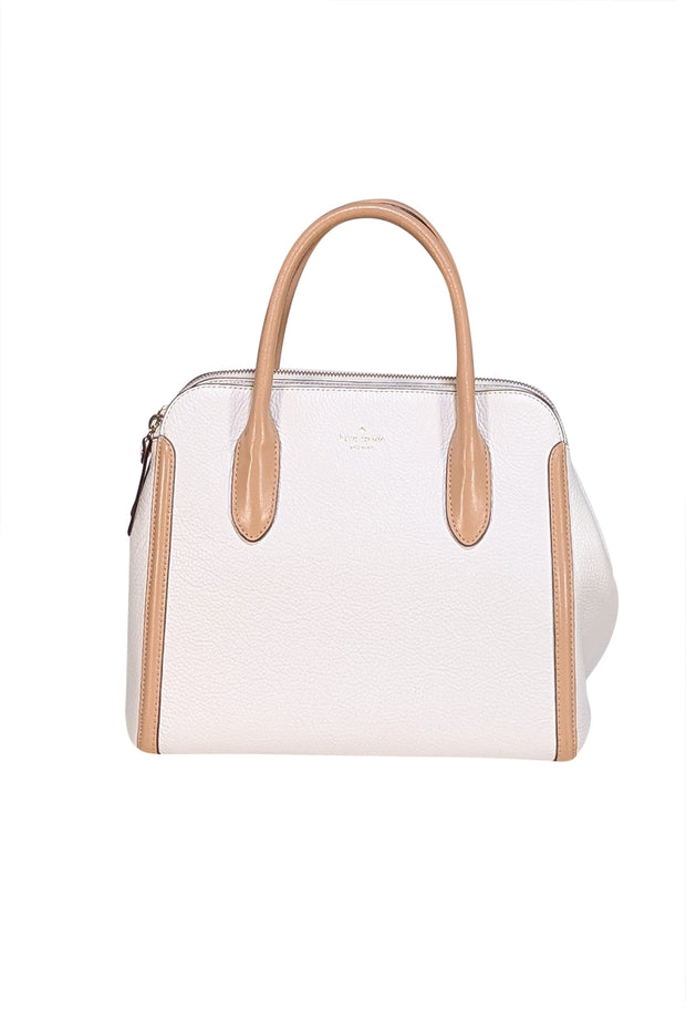 Kate Spade - Ivory & Beige Leather Handbag - Current Boutique